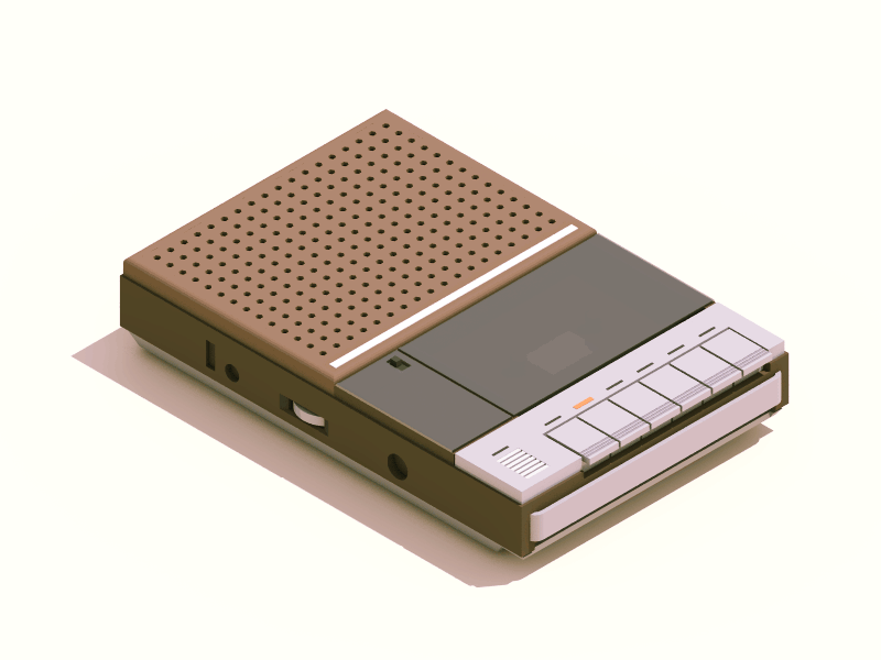 Cassette Player 3d 90s animation c4d cassette electronic illustration retro vintage