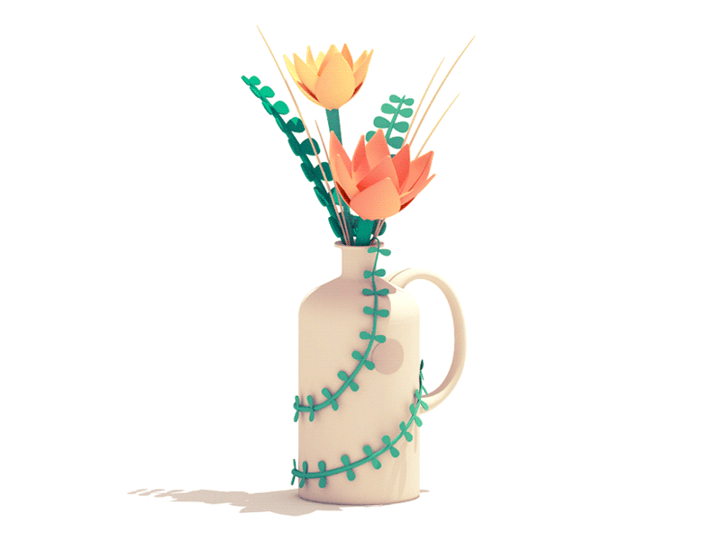 Bergamotte 3d animation c4d flowers illustration plants