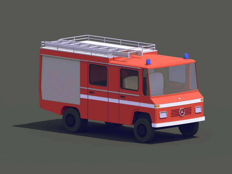 Firetruck - Turntable 3d animation c4d car firetruck illustration truck turnable vehicle