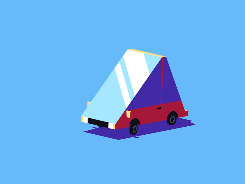 Curious Vehicle #4 3d animation c4d car cel shading flat illustration vehicle