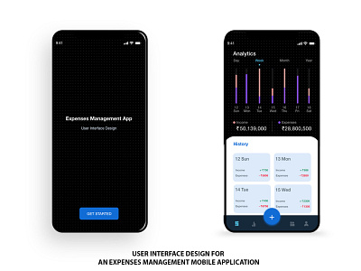 Expenses Management Mobile Application app branding design designer expenses ui ux