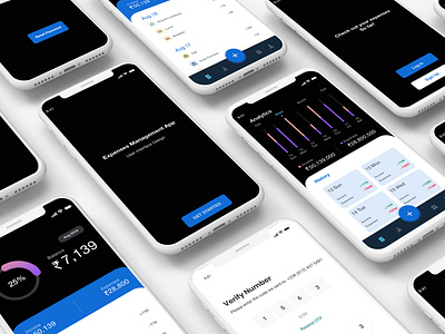 UI design for an expenses management app (Multiple Screens)