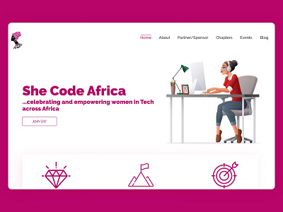 She Code Africa Landing Page