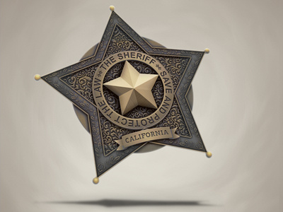 Sheriff badge badge invite old ornament photoshop shapes sheriff star