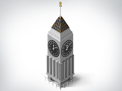 Krasnoyarsk Big Ben big ben illustration photoshop shapes techdesign