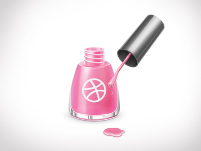 Dribbble Nail Polish (wip) brush dribbble glass icon nail polish photoshop shapes teaser
