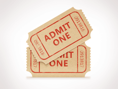 Movie Ticket admit one cinema free freebies icon icons illustration kit movie movie theater pack paper photoshop pixel psd set shapes ticket tkt