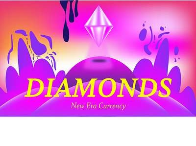 'Diamonds Cryptocurrecy' mockup animation branding design illustration