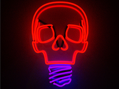 Skull Bulb 3d blender3d neon photorealism skull
