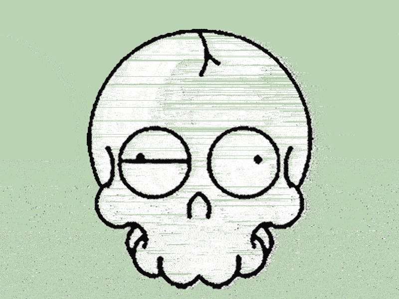Glitchy 3d blender3d glitch illustration skull