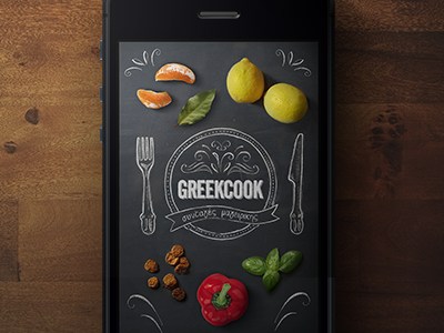 Recipe app chalkboard cook cooking food photoshop recipes vegetables