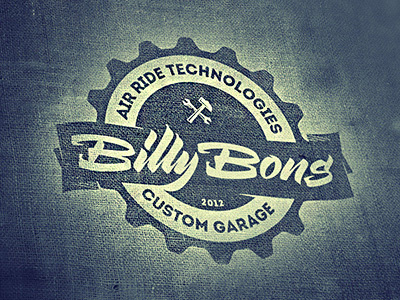 Billy Bons customs hipsta lettering logo round