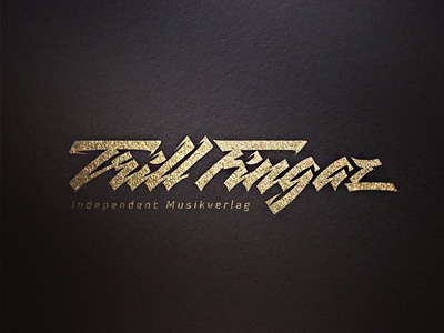 Trill Fingaz agressive calligraphy handstyle label lettering letters logo script