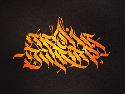 Sasha Swamp calligraphy hand handstyle lettering letters logo script type