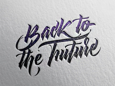 Back to the future apparel brush calligraphy handstyle lettering letters script t shirt