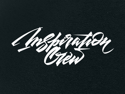 Inspiration crew apparel brush calligraphy handstyle lettering letters script t shirt