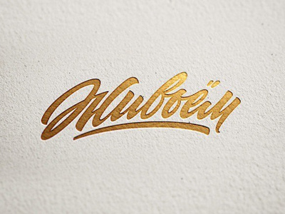 Живьём calligraphy handstyle history lettering letters logo retro script type