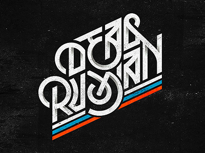 Dead Russian handstyle hipster lettering letters logo retro russia script type