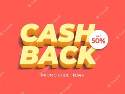 cash back banner design 3dcash 50 back banner branding cashback design gradient illustration logo off sale special offer
