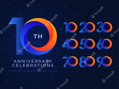 anniversary celebrations logo anniversary birthday branding business celebrations design gradient illustration logo logo anniversary logo typography