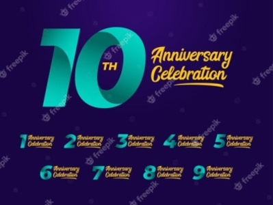 Anniversary logo celebrations 2022 anniversary banner birthday branding celebrations design gradient illustration logo new year typography vector