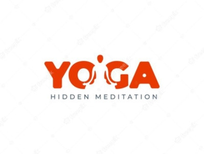 Yoga logo branding design gradient healthy hidden illustration logo meditation nature religion typography vector yoga
