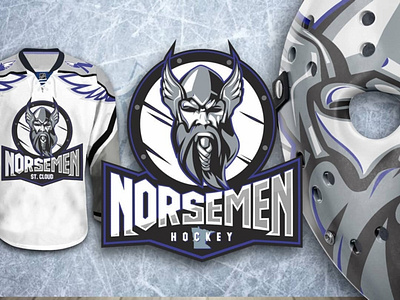 Norsemen hockey, St Cloud Minnesota branding brandmark design art hockey hockey logo icon illustration logo minnesota norsemen sports design sports logo vector