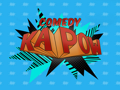 Comedy Kapow Logo color colour comedy comic book comics logo