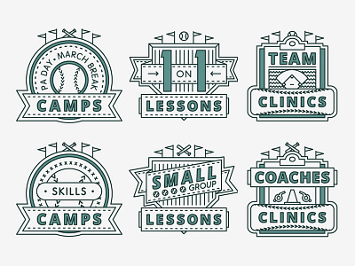 Kinetics Baseball Instruction Badges baseball instruction line line art sports