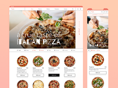 Peppe's case - restaurant website delivery figma mobile product design responsive ui design ux case study ux design ux research uxui web