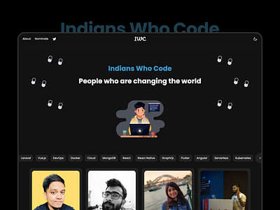 Indians Who Code animation design developer ui ux ux uidesign