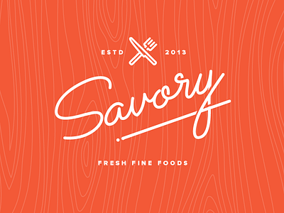 Savory food logo script
