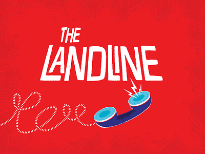 The Landline illustration logo mid century saul bass