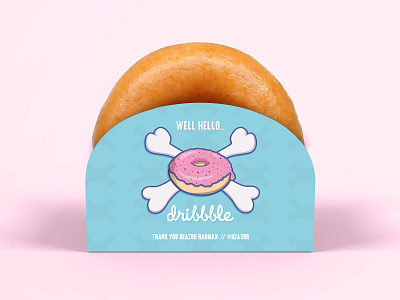 Hello Dribbble Donut Rebound cartoon debut debutshot dribbble invite gotboards hello dribble illustration rebound rebounddowntown vector