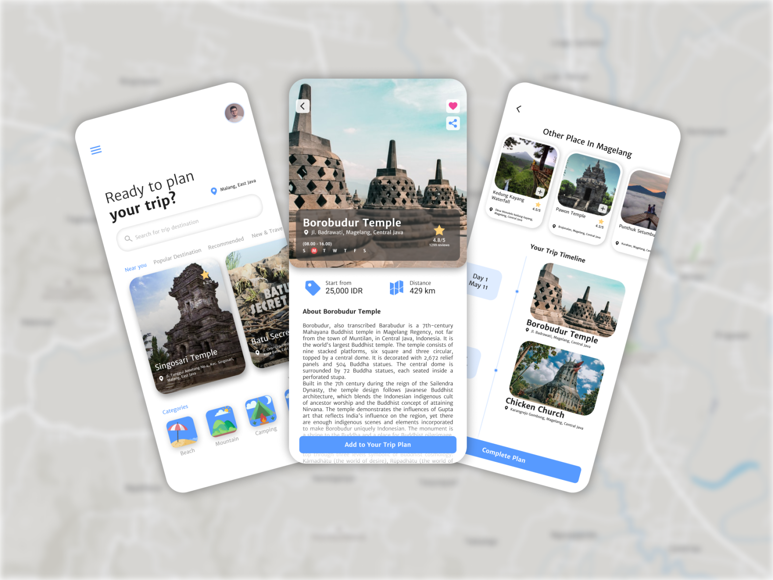 Travel Planner App by Kevin Aryo on Dribbble