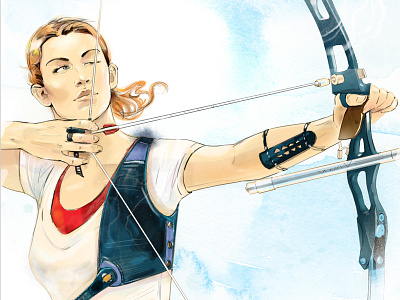 Illustration for Women's health arow bow girl illustration strike