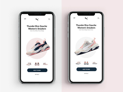 Hello Dribbble!❤️ app design mobile photoshop puma sneakers ui ux