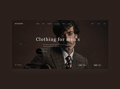 Clothing for men's concept design figma illustration logo minimal photoshop ui ux website