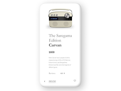 UI Design - Vintage Radio E-Commerce App