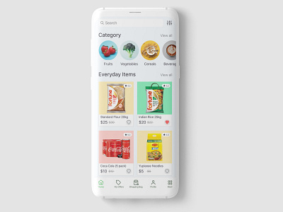 Grocery App | UI/UX Design Concept beverage cereals dailyitems design ecommere fruits fruits and vegetables online grocery grocery app grocery list grocery online grocery store homesection minimalism mockup offers ui uidesign ux uxdesign