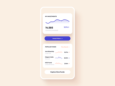 Mutual Fund App Concept • UI/UX Design Concept