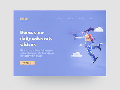 Saleo: A Marketing Tool Landing Page Concept