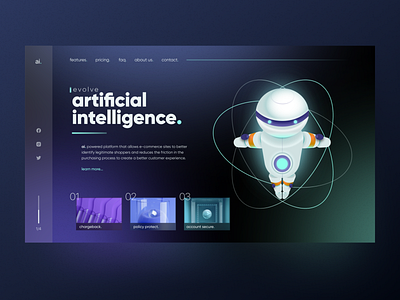🧠 Artificial Intelligence ai artificialintelligence freelane freemockup landingpagedesign omarya protopie webdesign