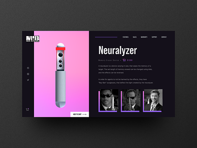 ⚫️ Neuralyzer (Man in Black) | Web Design 3d 3dchallenge futuristic device maninblack neuralyzer spine willsmith