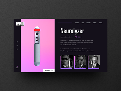 ⚫️ Neuralyzer (Man in Black) | Web Design