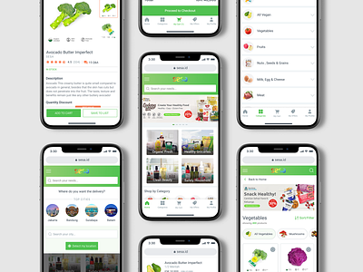 🥑 SESA™️ | Website Redesign (Mobile Breakpoint)📱 brambang grocery grocery app mobiledesign sayurox sesa shopping webdesign