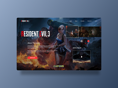 Resident Evil 3 Website Concept