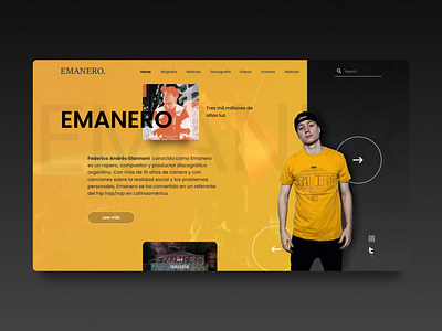 Emanero Website Concept 2020 2020 trends clean design figma minimal simple typography web web design webdesign website
