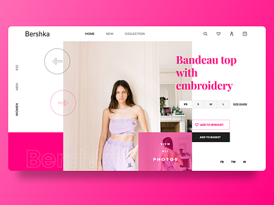Bershka Redesign Concept 2020 2020 trends clean design e commerce figma minimal simple typography web web design webdesign website