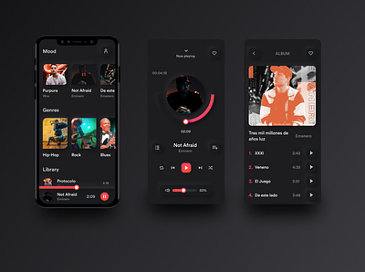 Simple Music Player: Daily Challenge #5 2020 2020 trends clean colors daily challenge design figma minimal music simple typography ui